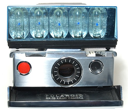 Polaroid SX70 mit Flashbar